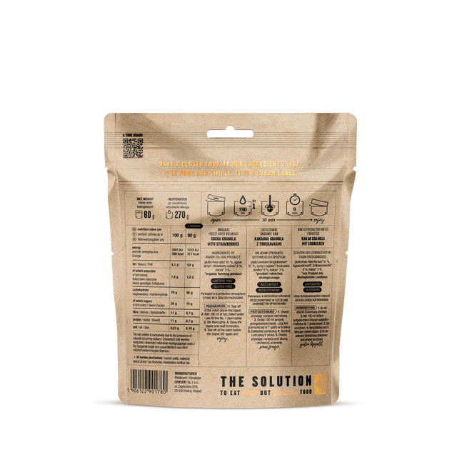 Kakao Granola mit Erdbeeren