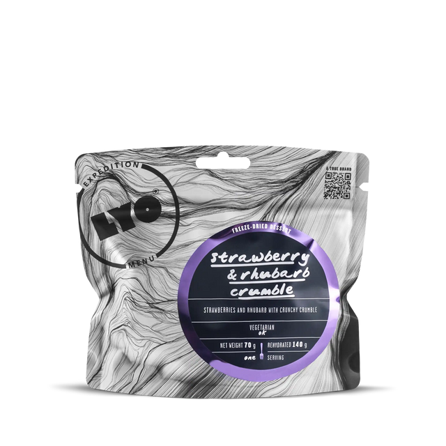 Crumble aux fraises et à la rhubarbe